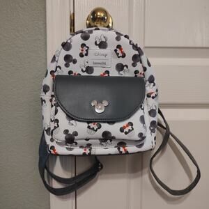 Loungefly Disney Mickey Minnie Mouse Cupcake Black & White Mini Backpack